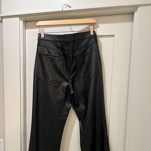 Vegan Leather Crop Pants